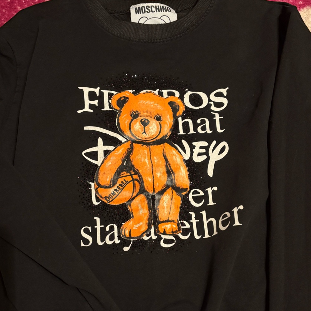 Moschino Couture! Kids Black and Orange Bear Sweatshirt